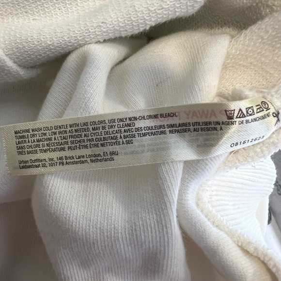 Daily Practice | Artsy Colorblock Mixed Material Casual Pullover Hoodie Size M - Picture 5 of 7